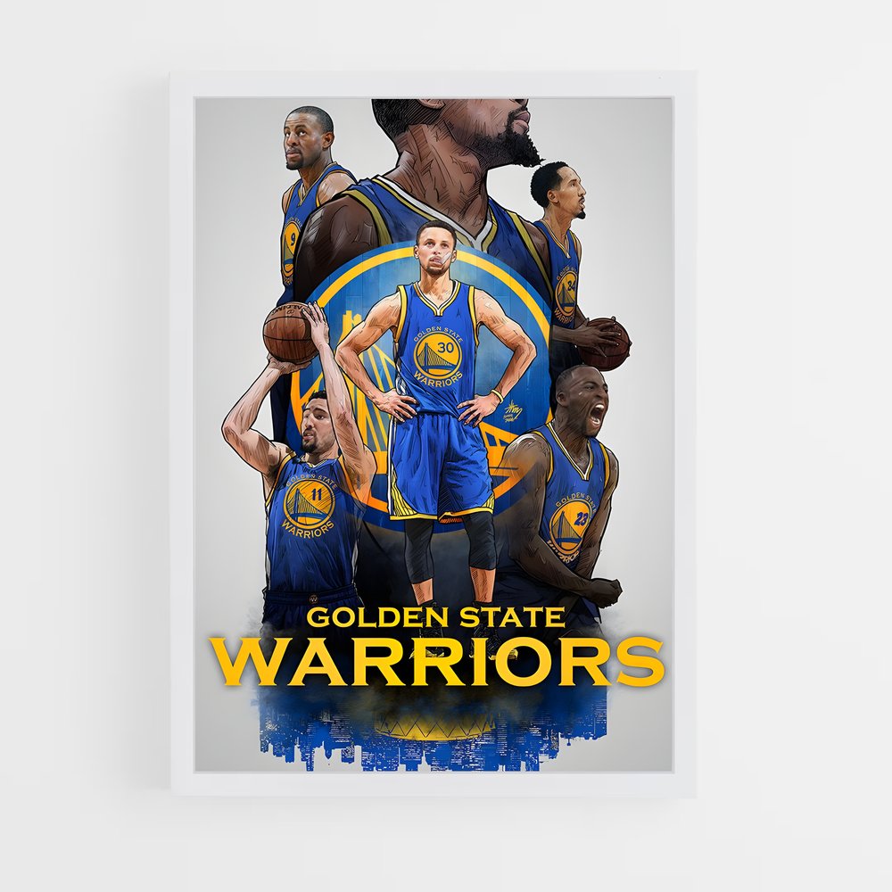 Poster Warriors en Quête – affiche Basketball (vue 3)